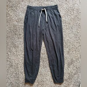 Vuori Charcoal Joggers with Cream Drawstring